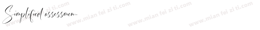 Simplified assessmen字体转换
